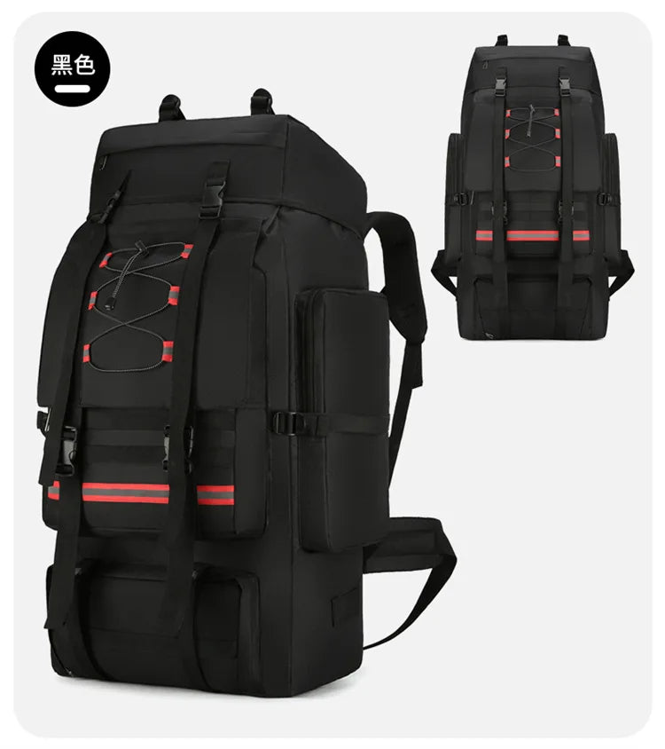 130L Large Capacity Mountaineering Bag Suitable  Outdoor Travel Camping Climbing Adventure Multifunctional Waterproof  Backpack