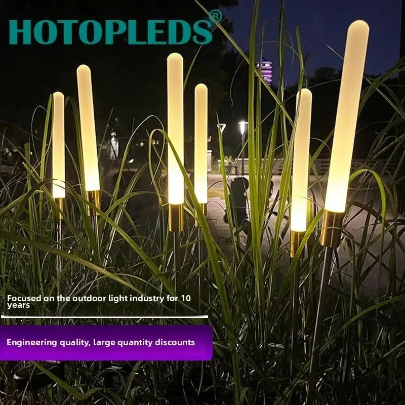 Solar Powered Luminous Reed LED Underground Lamps Outdoor Decorative Flower Stake for Yard Lawn Gardening Garden & Christmas