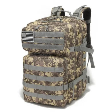 50L 1000D Nylon Waterproof Tactical Military Backpack 3 Day Assault Pack Molle Bag Outdoor Hiking Climbing Camping Army Rucksack