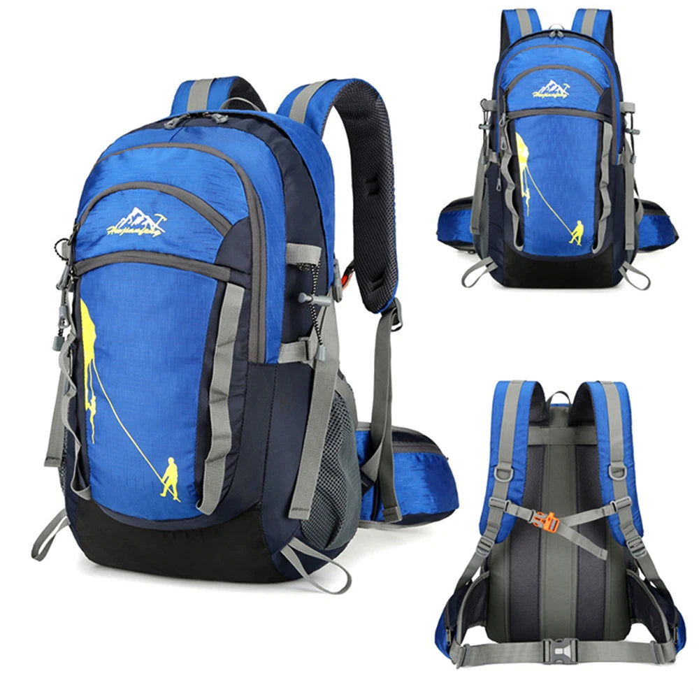 1PCS 40L Hiking Backpack, Water Resistant Lightweight Outdoor Sport Daypack Travel Bag for Camping Climbing Skiing Cycling