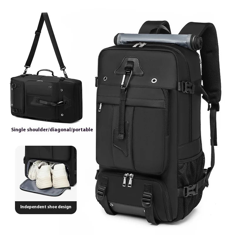 55L Large Capacity Travel Bag For Men 15.6 Inch Laptop Suitcase Backpack Multi-function Waterproof Backpack Outdoor Camping Bags