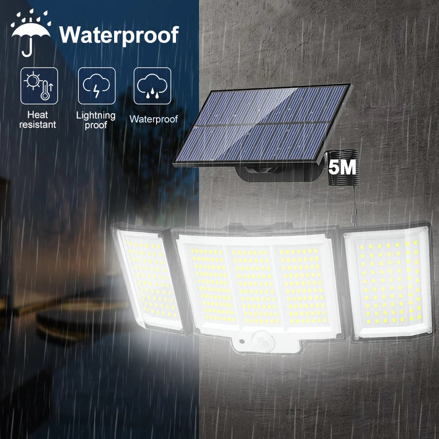 238/328 LED Solar Lamp Outdoor 348Wall Lamp IP65 Waterproof Spotlights Lamp Motion Sensor Solar 3 Mode Street Light Garden Decor
