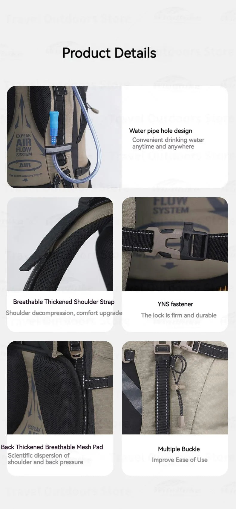 Naturehike Hiking Backpack Waterproof 70L + 5L Lightweight Mountaineering Hiking Outdoor Camping Trekking Bag with Rain Cover