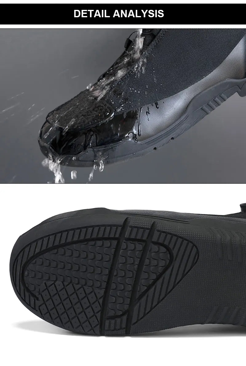 Men Motorcycle Boots New Waterproof Breathable Men's Motorcycle Shoes Outdoors Motos Cycling Motocross Non-slip Ankle Boot
