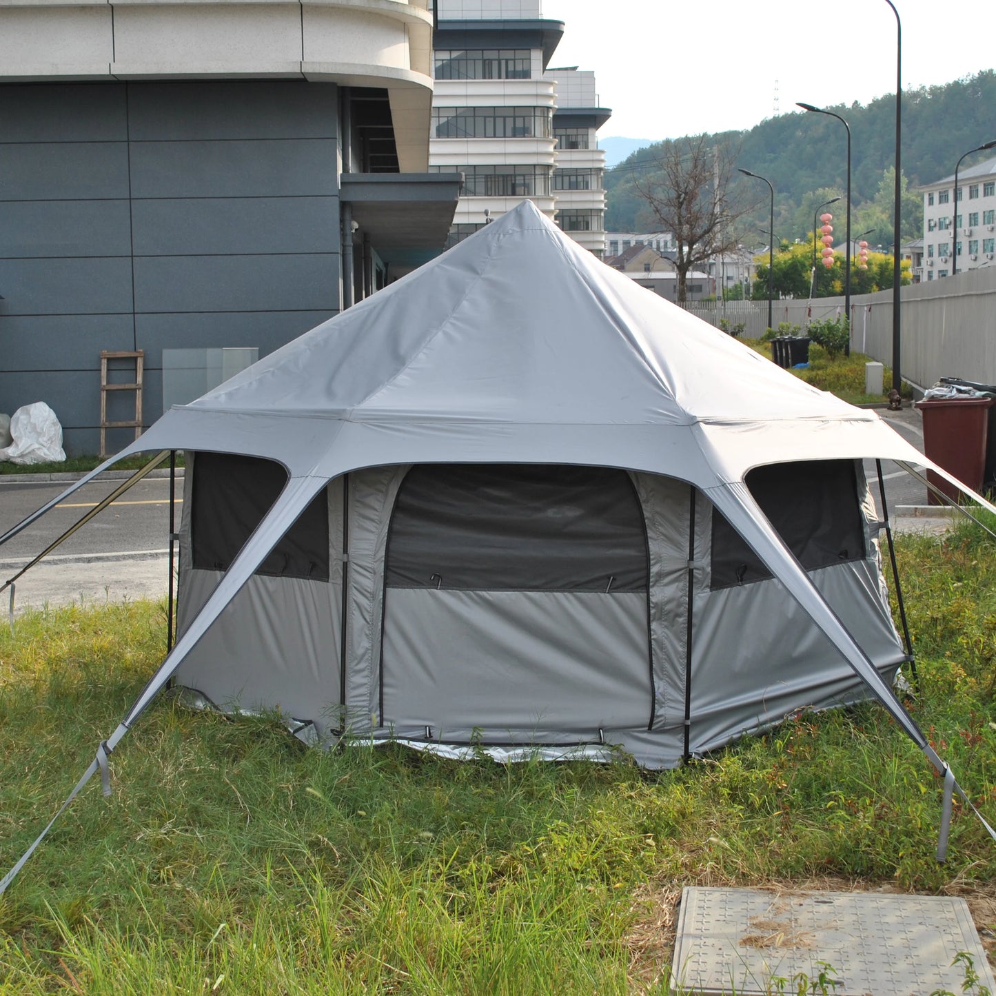 6 Person Bell Tent - Yurts with Stove Jack, Windproof, Breathable Shade, Family Camping Travel, Group Activities