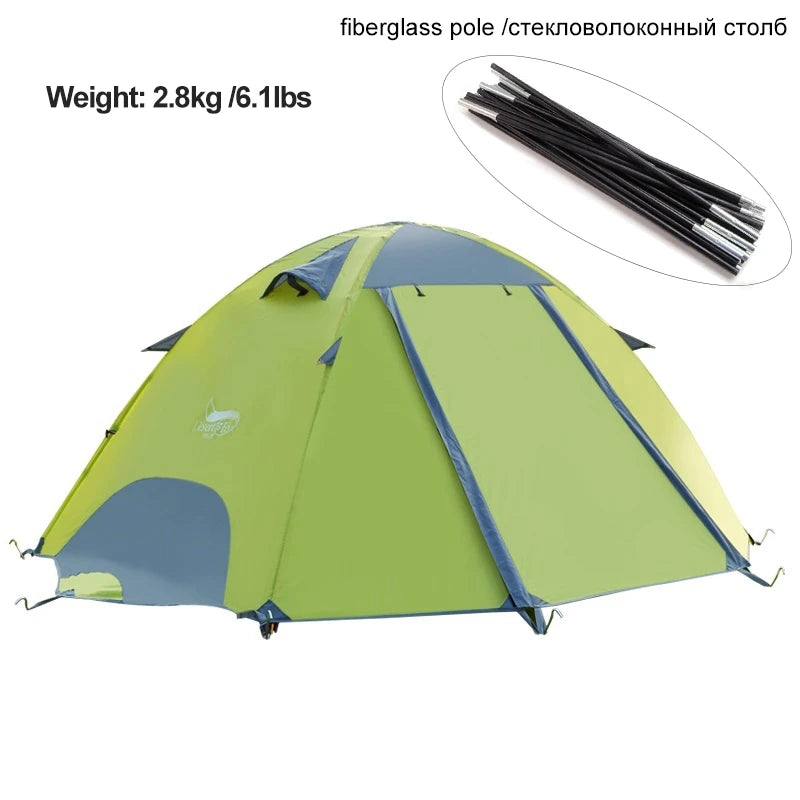 Desert Fox Camping Tents Fiberglass/Aluminum 3 Season Backpack Tent Lightweight Outdoor Compact Tent for Hiking Cycling Climbing