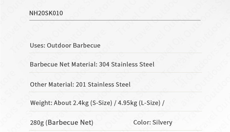 Naturehike IGT Outdoor Folding BBQ Grill Stainless Steel Embedded Oven Portable Stove Camping Picnic Tool Barbecue Accessories