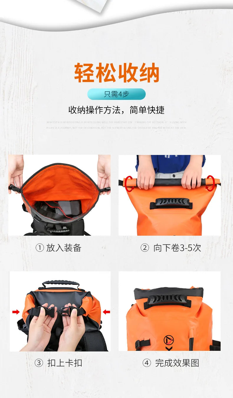 Waterproof backpack for mountaineering and tourism, outdoor mountaineering bag, for the river, p761