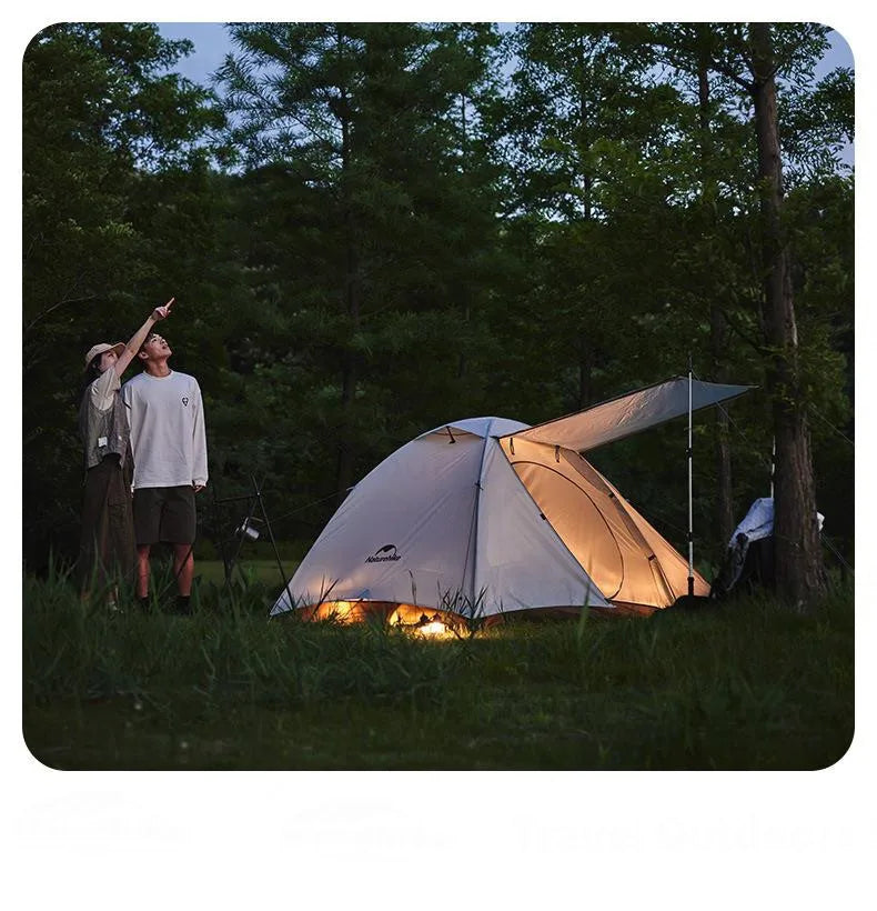 Naturehike Ultralight Backpacking Tent Dome Shelter Tent for 2-3 Person Camping Hiking Trekking Double Layer Lightweight 2.5kg