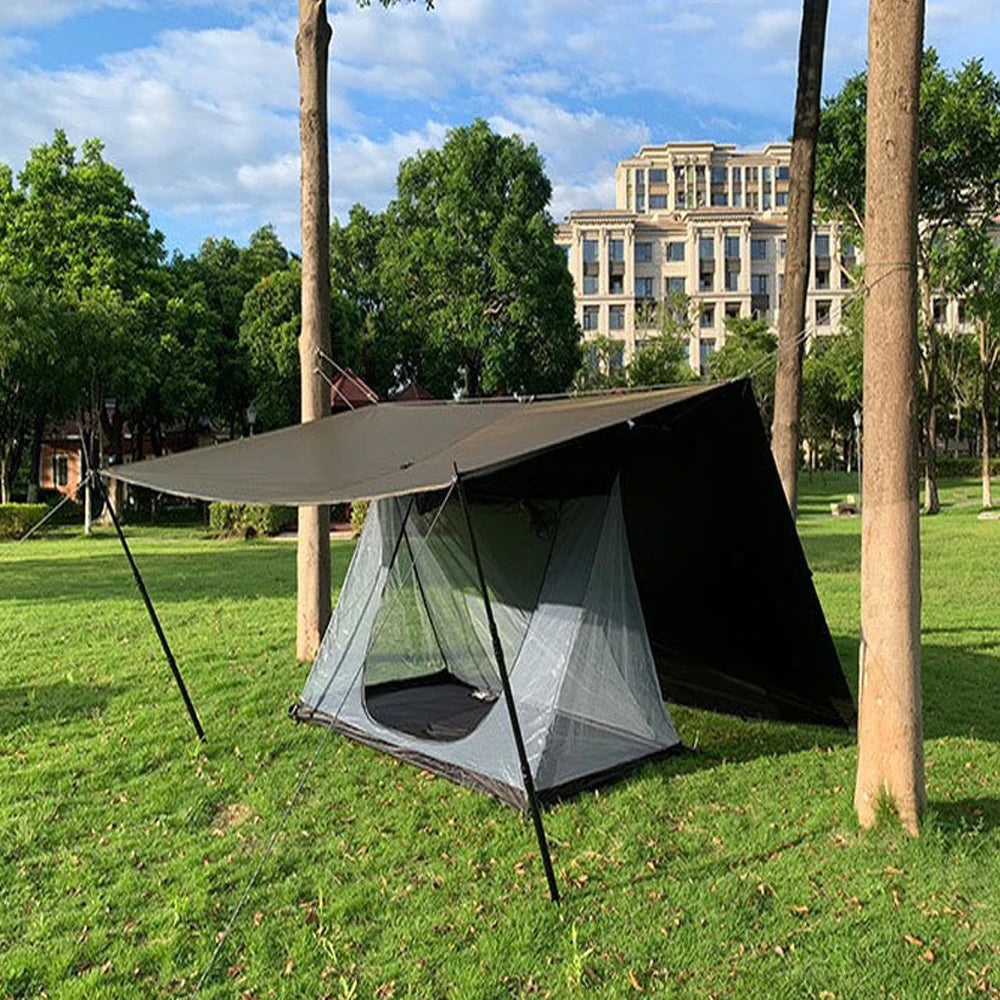 19 Hanging Point Tent Waterproof Tarpaulin Sunshade Canopy Outdoor Backpack Waterproof Camping Sunshade