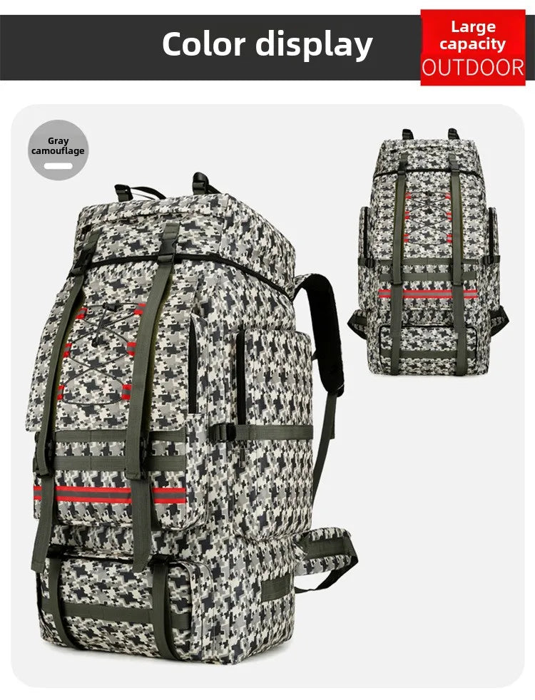 130L Large Capacity Mountaineering Bag Suitable  Outdoor Travel Camping Climbing Adventure Multifunctional Waterproof  Backpack