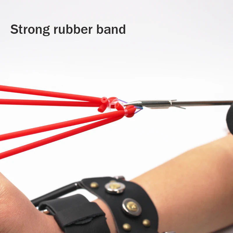 Powerful Fishing Slingsshot with Wrist Rest Outdoor Hunting All-metal Material Sling Shot Large Catapult for Fishings and Ball