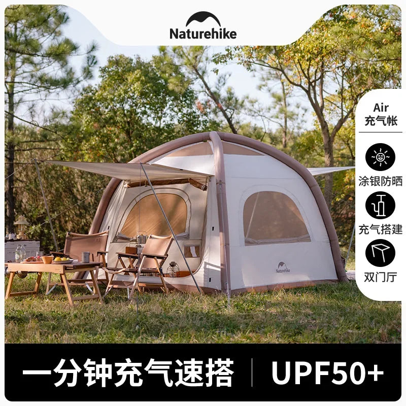 Naturehike-Ango Air Inflatable Tent, Outdoor Camping, Sun Protection, Quickly Open Folding Tent, Large Space, CNH23ZP12002