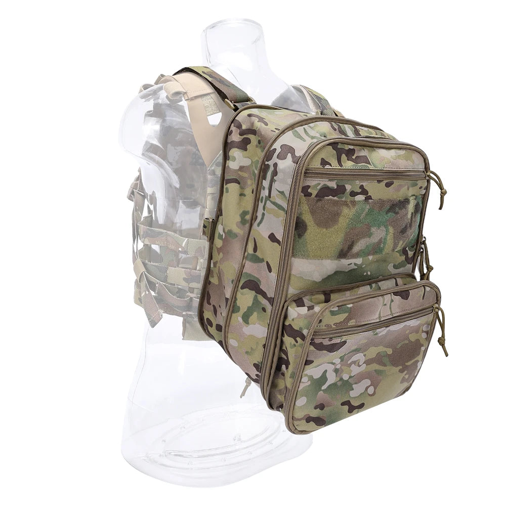 500D Nylon Tactical Flatpack D3 Backpack Hydration Carrier Expansible Molle Pouch Airsoft Multipurpose Vest Assault Travel Bag