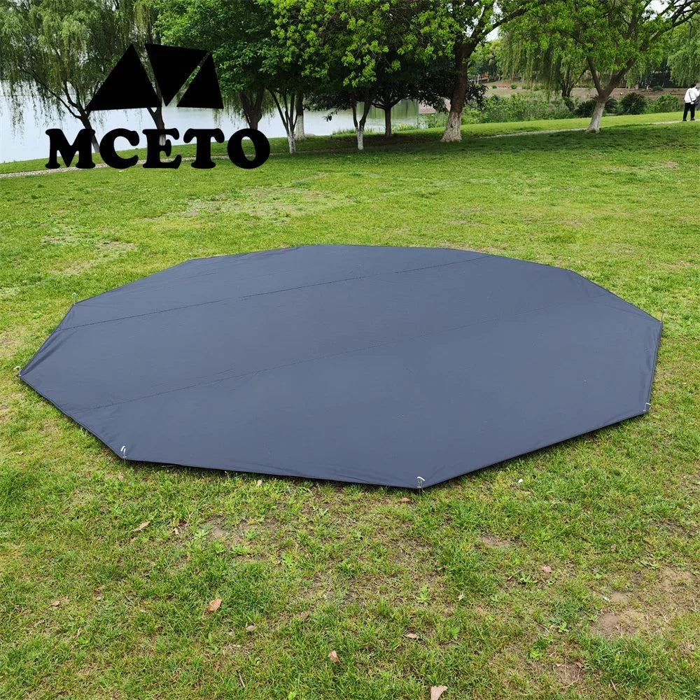 4.6 M Polygon Camping Mat Oversize Outdoor Picnic Mat Decagon Big Pyramid Tent Ground Sheet Simple Awnings Shelter Beach Blanket