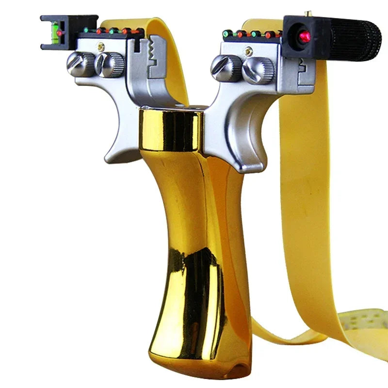 High Precision Slingshot with Laser Spirit Level Fast Press Bow Catapult Outdoor Sports Hunting Accessories Sling Shot Рогатка