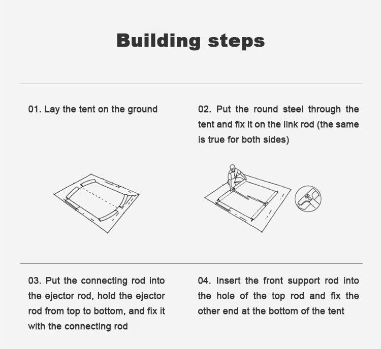 Cotton Picnic Tent for 4 Person, Outdoor Camping, TC, One Bedroom, Luxury, Foldable, Custom Tent, Oxford, Spring