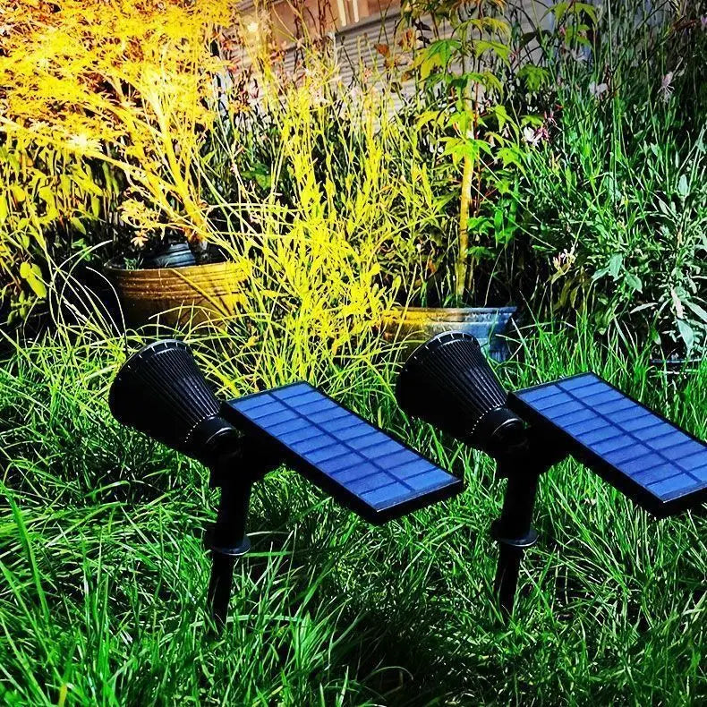 9 LED Solar Lamps Spotlights Outdoor Garden Backyard Waterproof Brightness Adjustable Spot Lights Driveway Lawn Decor Lighting