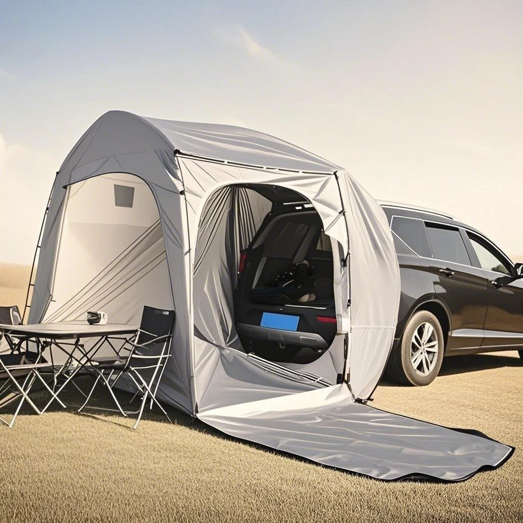 Easy Setup SUV Car Camping Tent - 4-Season Waterproof Tailgate Tent with Floor, 2-4 Person Large Space for Outdoor Adventures