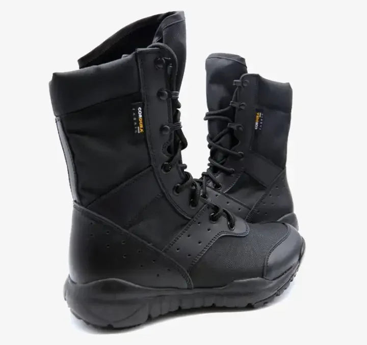 Waterproof Lace Up Tactical Boot Fashion Mesh Motorcycle Men's Work Shoes 47 48 Light Men Combat Ankle Boots