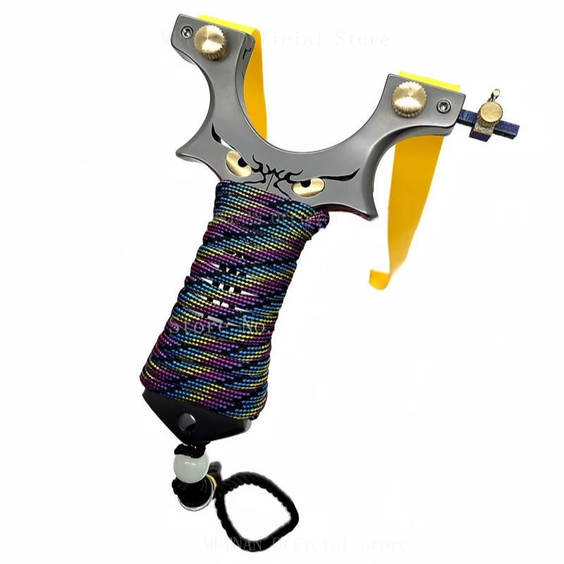 High-precision Outdoor Titanium Alloy Slingshot with Rubber Band Profession for Outdoor Hunting Shooting Catapult