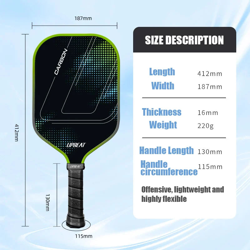 T700 Carbon Fiber Platform Tennis Racket With Honeycomb Core Lightweight Durable For Competitive Play Sports Equipment