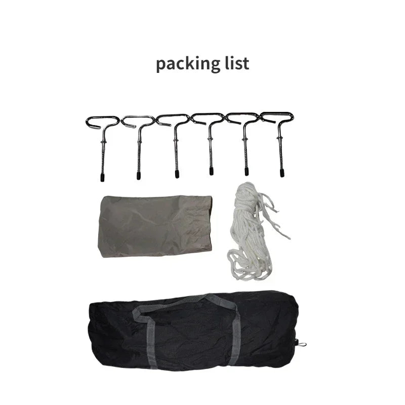 YOUSKY Winter Fishing Tent, Thickened Hexagonal Design, 3-4 Person, Quick Opening Cotton Camping Tent for Ice Fishing