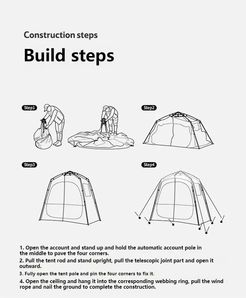 Naturehike Automatic Shower Tent Dry Wet Separation Outdoor Camping Travel Changing Room Shelter Mobile Toilet Bathroom Portable