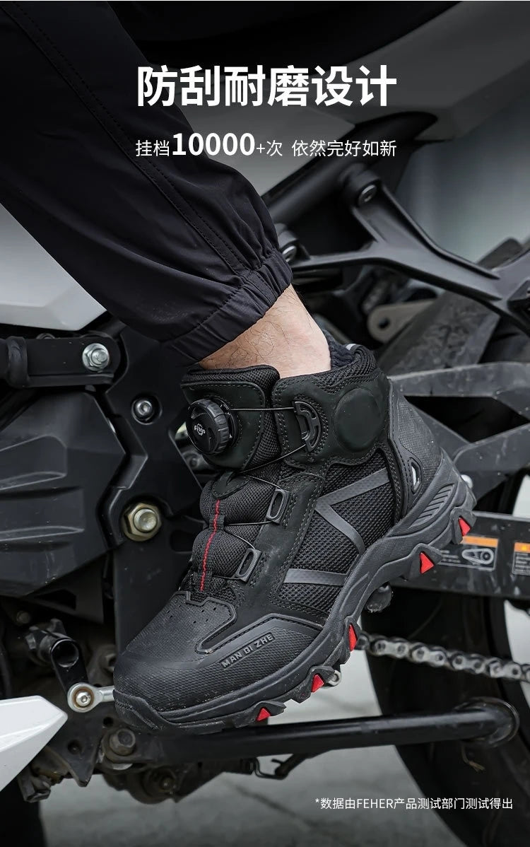 Breathable Motorcycle Riding Protective Boots Non-slip Wind Proof Boots Wear Resistant Motorcycle Riding Shoes for Man Woman