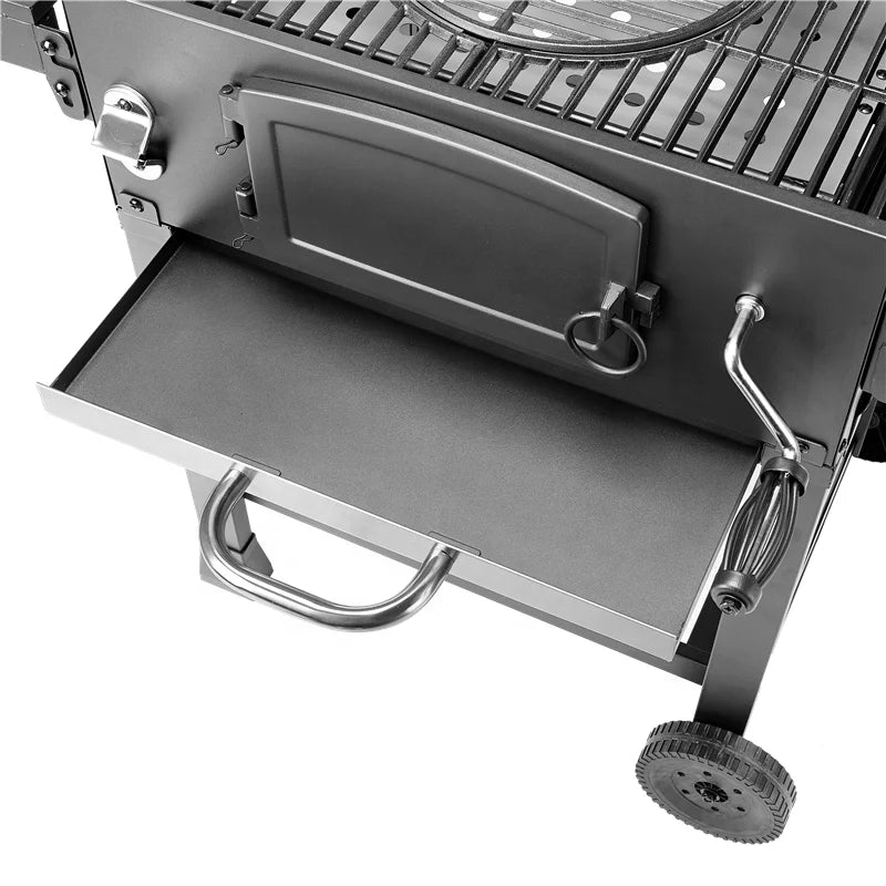 IT-7010 Outdoor Commercial Charcoal Rotisserie Rotating BBQ Grill Cast Iron Barbecue Bbq Charcoal Smokers Grill