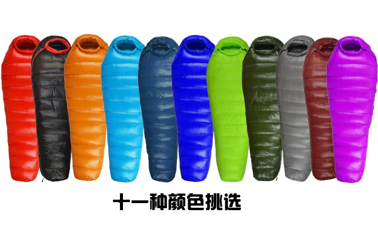 Lightweight Subzero Sleeping Bag Portable Thermal Mummy Hiking Outdoor Backpacking Rectangular Waterproof Winter Hood Camping