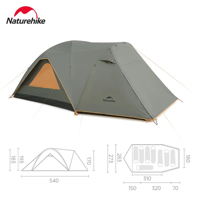 Naturehike 8-10 Person Camping Tent Picnic Rainstorm Sheltering Wind large Canopy Shelter Beach Tent Family Tent