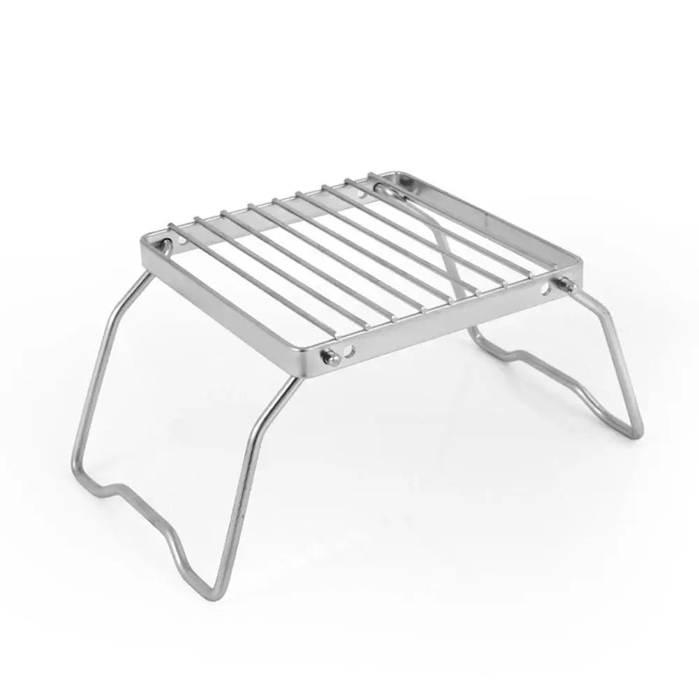 Outdoor Steel Stove Holder Foldable Portable Camping BBQ Cooking Campfire Gas Stove Stand Supplies