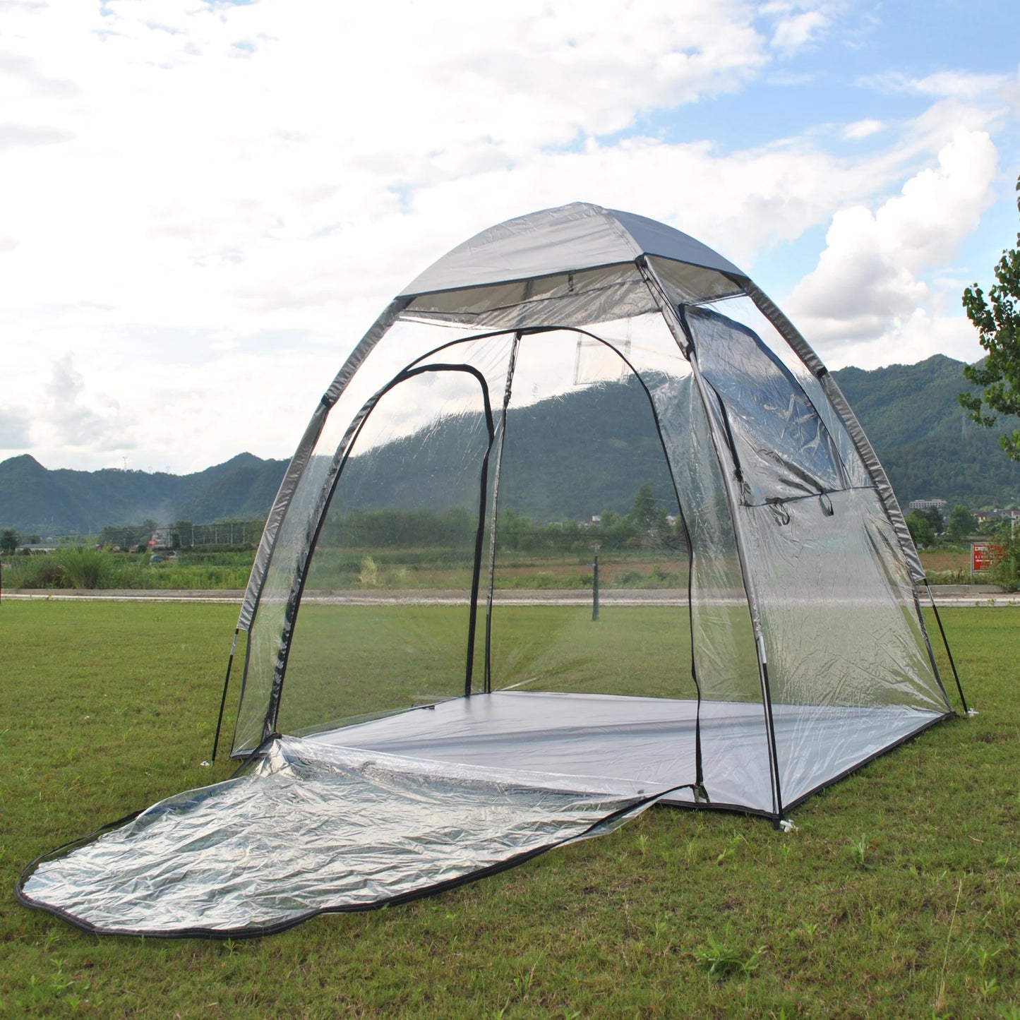 Sports Tent All Weather Clear Sport Shelter Waterproof and Windproof with Detachable Top Cover Rain Tent,PVC tent,Warm keep tent