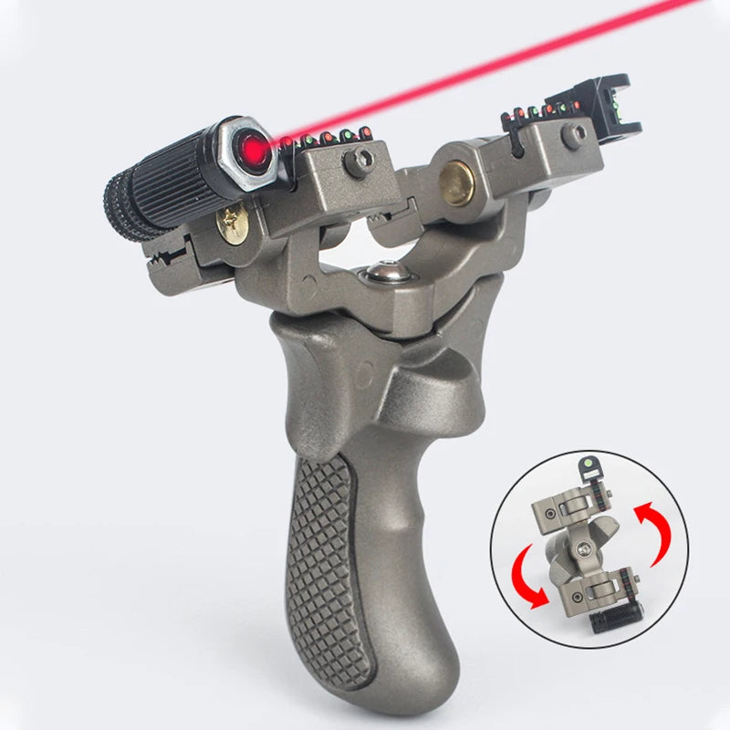 Resin Slingshot Rotating Catapult Head High Precision Outdoor Hunting Shooting Slingshots with Flat Rubber Band  Shooting Games