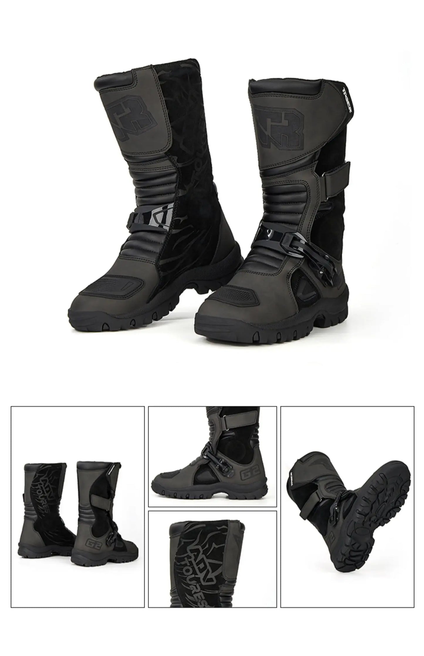 Knight Shoes Wear Resistant Highway Boots Deodorization Motorcycle Riding Shoes Cushioning  Off Road Racing Boots  Waterproof