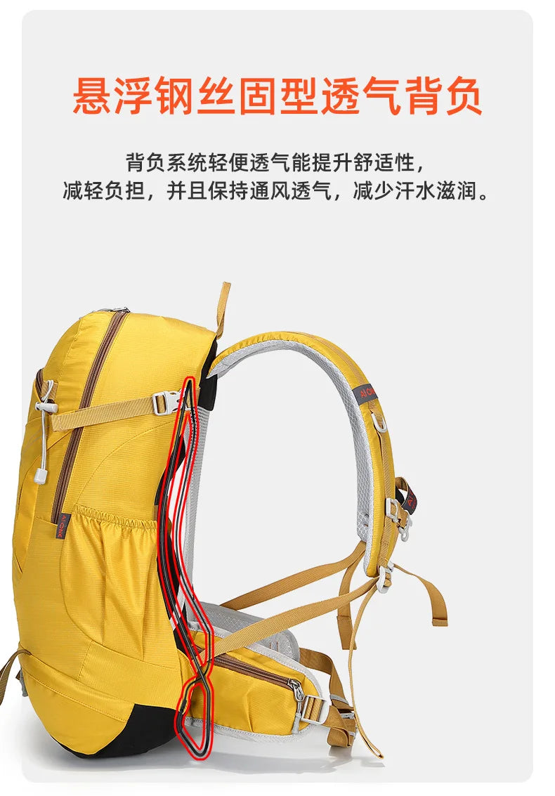 Ultralight 30L Suspension Hiking Backpack Breathable Mesh Frame Trekking Daypack for Men & Women Hiking Pack for Outdoor Sports