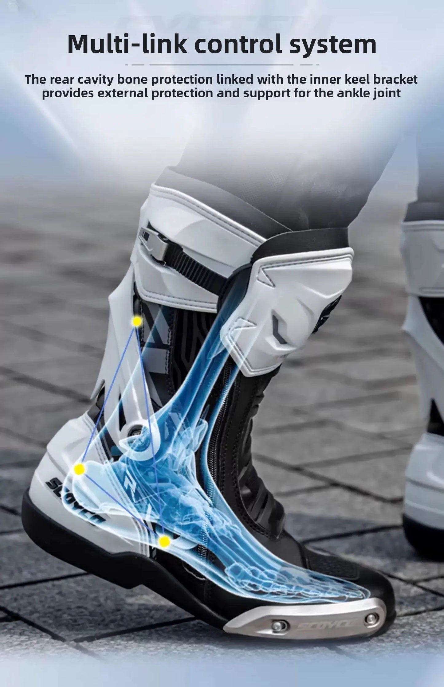 Motorcycle Boots Long Thigh Boots Men Shoes Shoe Moto Riding Shoe Man Racing Motocross Protective Gear Speed SCOYCO MR003