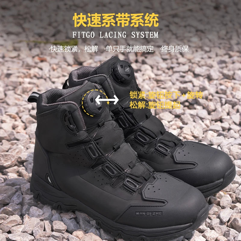 New Mountain Riding Motorcycle Protective Boots Outdoor Motorbike Non-slip Sports Shoes Motorbike Riding Shoes