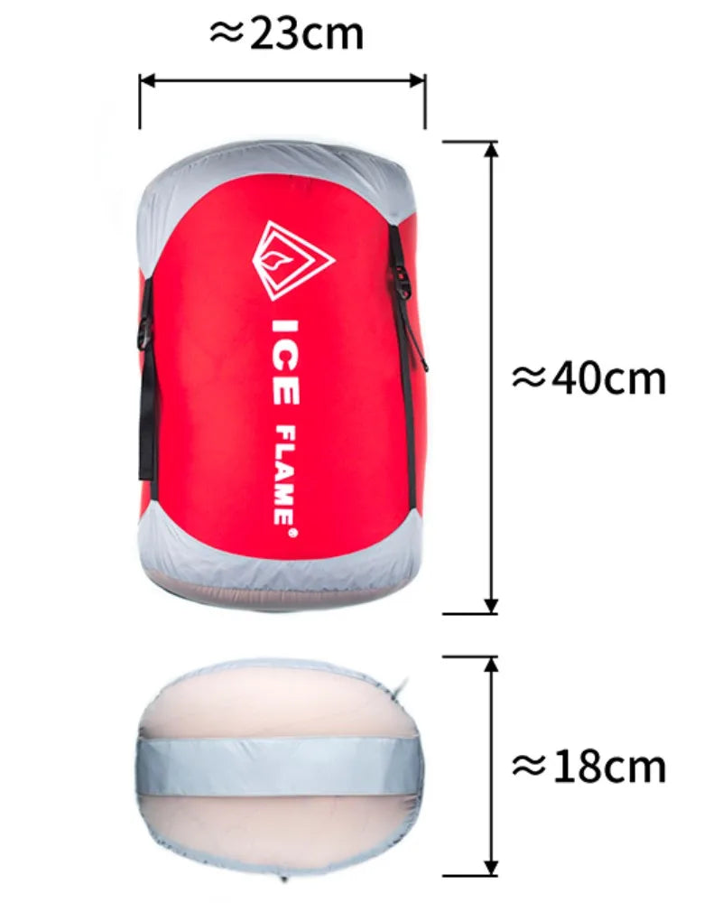 Ice Flame HW 20D Nylon Ultralight Mummy White Goose Down Sleeping Bag Outdoors Camping Keep Warm Duck Down Adult Equipment