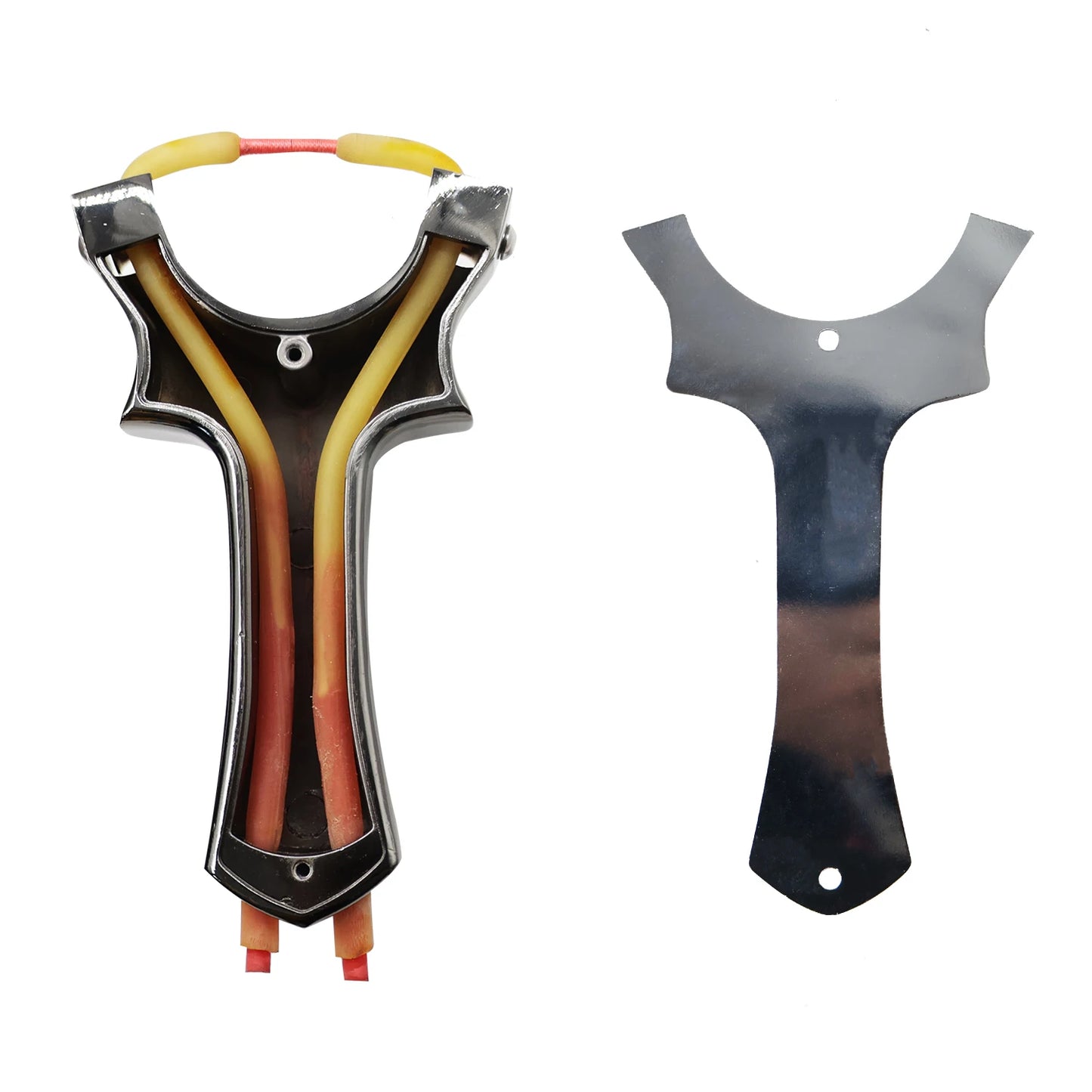 Silver Metal Composite Pulley Slingshot Simple and Practical Professional Metal Slingshot Dedicated To Shooting Players