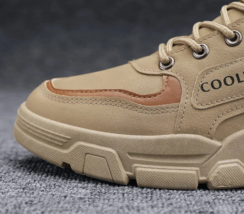 2024 Men's Boots Casual Shoes Winter Leather Designer Luxury Ankle Boots Platform Work Safety Shoe Sports Shoes Men's Boot Botas