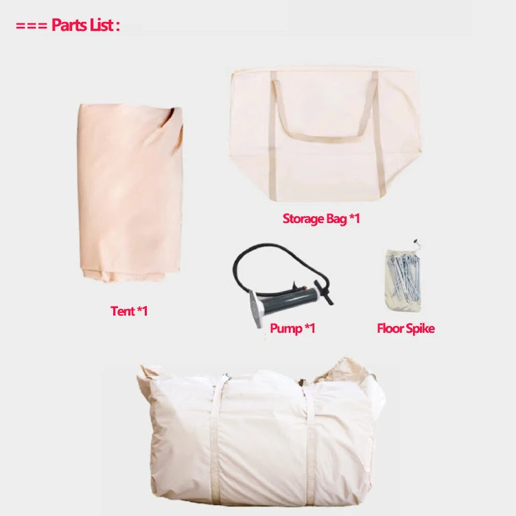 7.5㎡ Large Inflatable Tents with Air Column Set for Rainproof & Waterproof Outdoor Camping 420D Oxford Fabric Inflatable Marquee