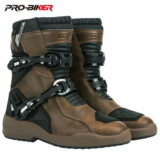 SCOYCO's New Upgraded Motorcycle Riding Boots Are Equipped With Rally Shoes Motorcycle Fall Resistant Racing Boots MT038WP-2