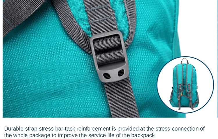 40L Outdoor Foldable Backpack Ultralight Waterproof Soft Camping Shoulder Pack Climbing Travel Mountaineering Hiking Cycling Bag