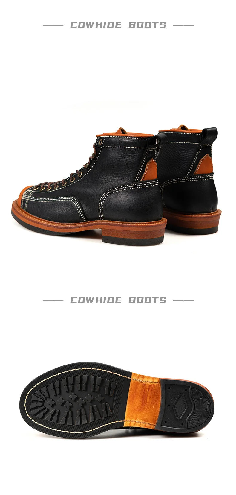 American retro locomotive shoes Boots For Motorcycle