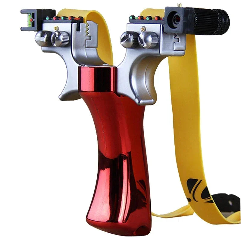 High Precision Slingshot with Laser Spirit Level Fast Press Bow Catapult Outdoor Sports Hunting Accessories Sling Shot Рогатка