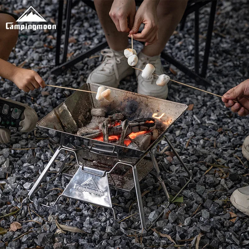 Steel foldable portable barbecue grill MT-3 MT-2 outdoor camping picnic set camping barbecue grill fire pit firewood stove