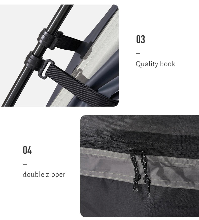 MOBI GARDEN Camping Tent Royal Castle 150D Oxford With Snow Skirt Double Layer Waterproof Hiking 5 Person 4 Season Tent UV50+