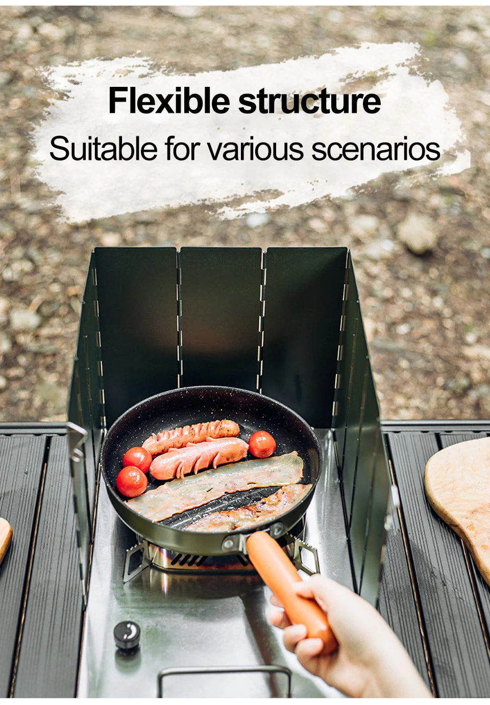 10 Plates Foldable Gas Stove Windshield Outdoor Camping Picnic Cooking Burner Windproof Screen Camping Outdoor Stove Wind Shield